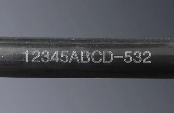 激光噴碼機(jī)線纜噴印效果